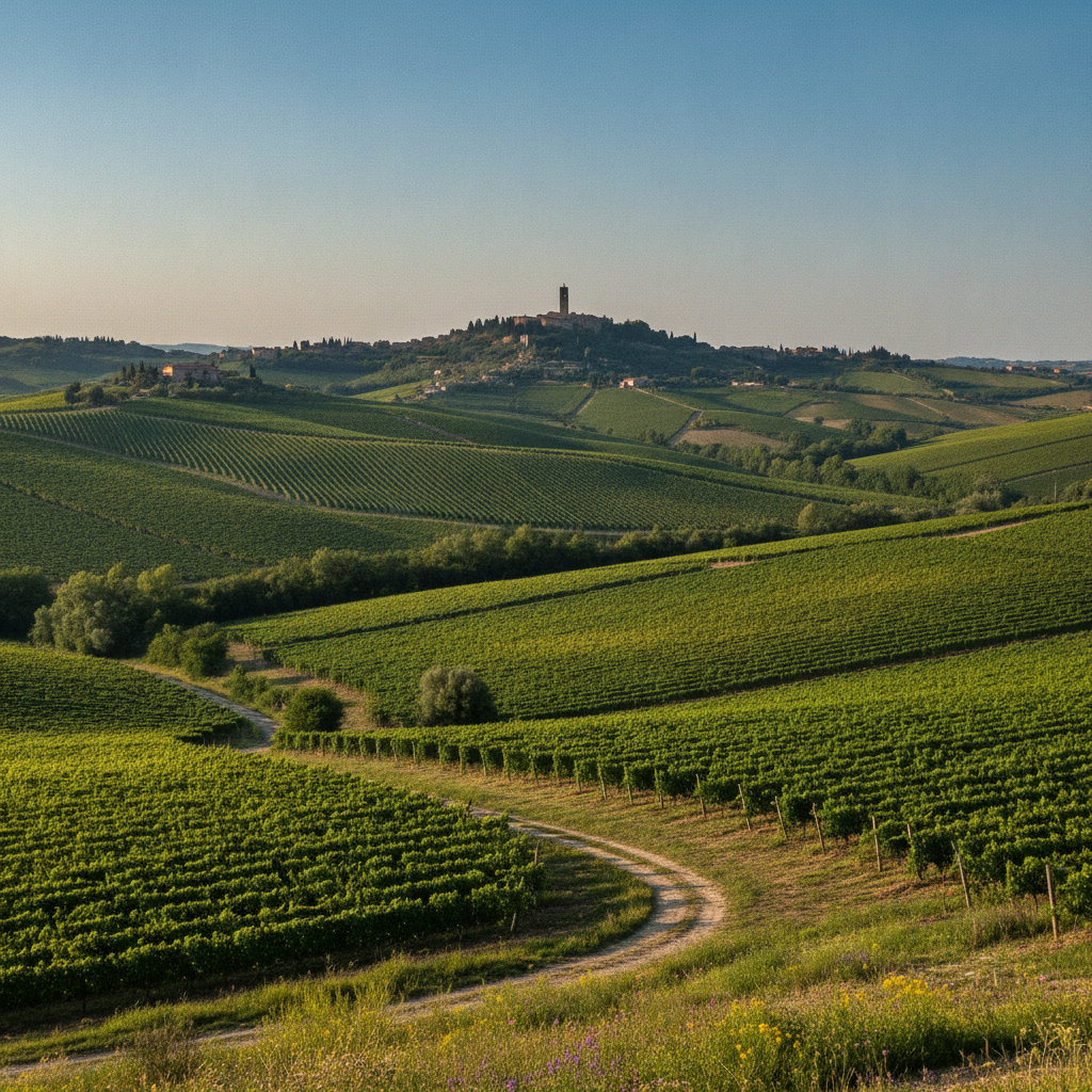 Sweeping vista of lush