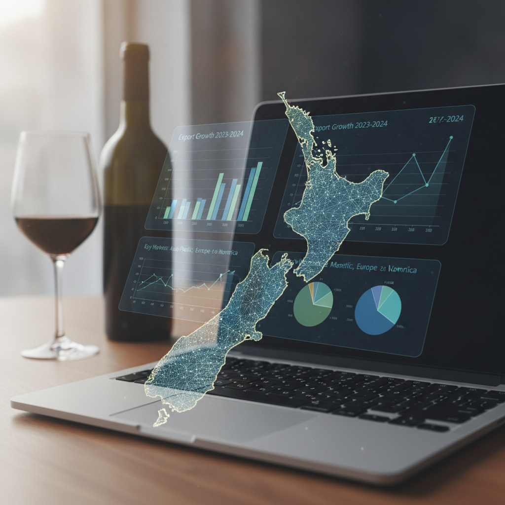 A laptop screen displaying data charts