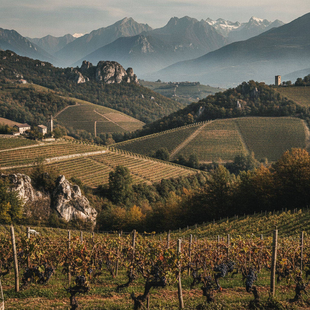 Biellese vineyards integrated into the distinct