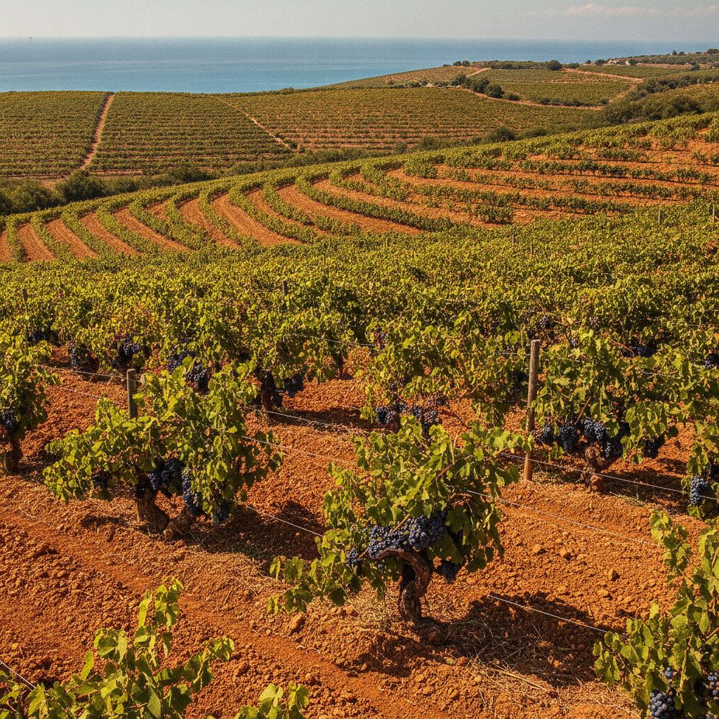 Sun-drenched vineyards of Crotone