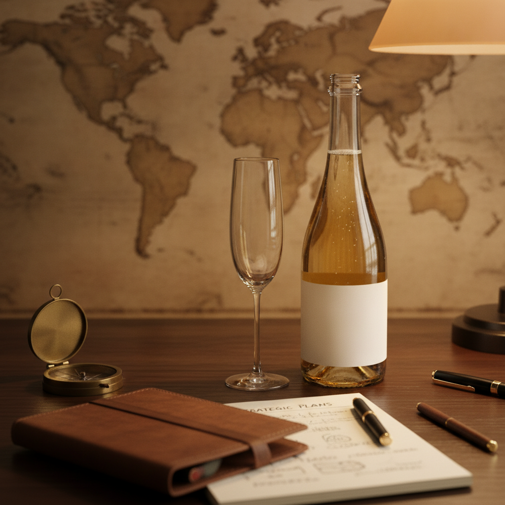 A sophisticated study desk featuring an elegant