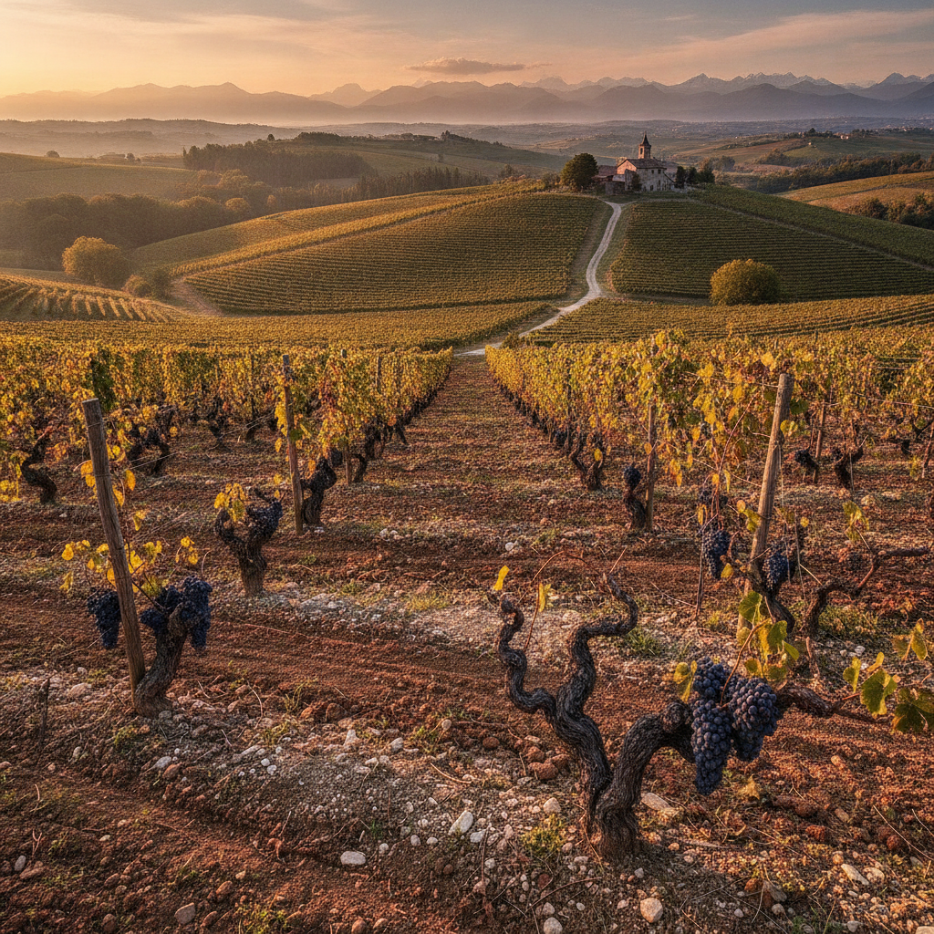 Ancient vineyards on Novara's distinctive alluvial and pedemontane soils in Piedmont