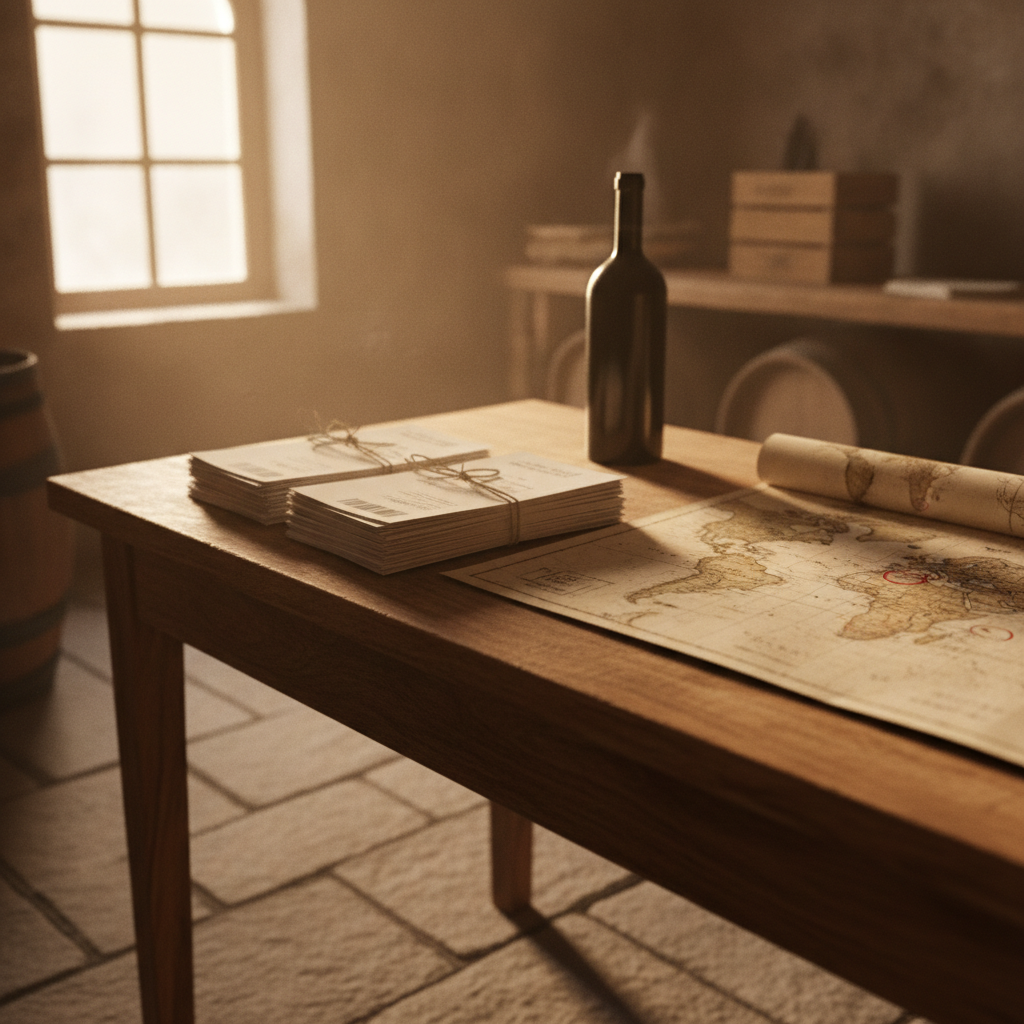 A traditional wooden desk in a Nuorese cantina