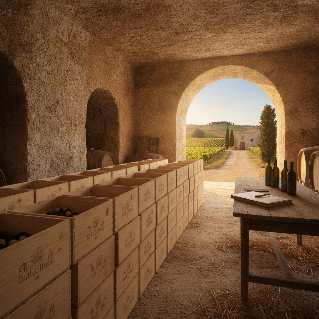 A traditional Ragusa wine cellar
