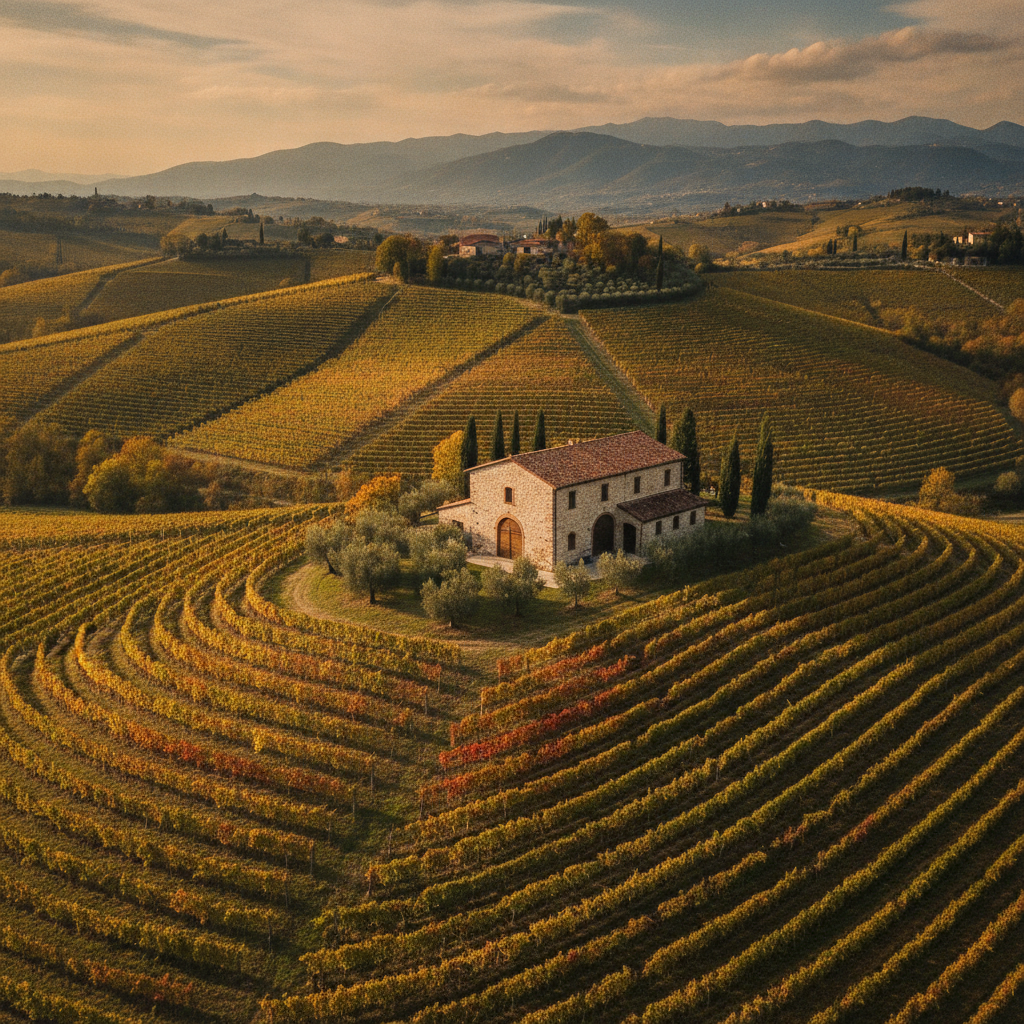 Sanfte Weinberge des Collio