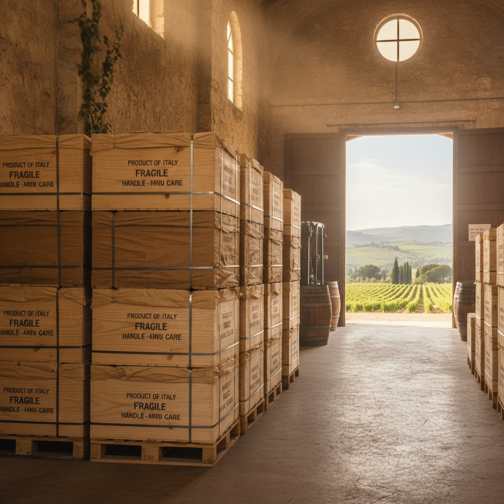 Unbranded wooden wine crates
